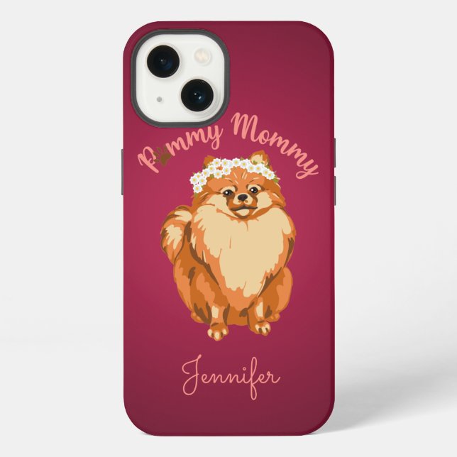 Custom Pink Pommy Mummy iPhone Case (Back)