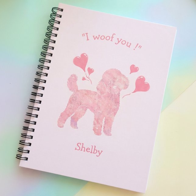 Custom Pink Poodle | Personalised Journal Gift (Creator Uploaded)