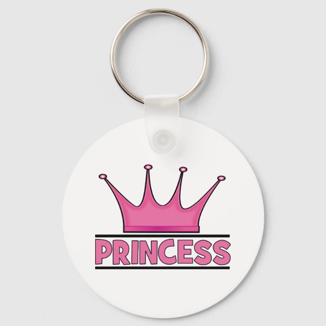 Custom Pink Princess Key Ring (Front)