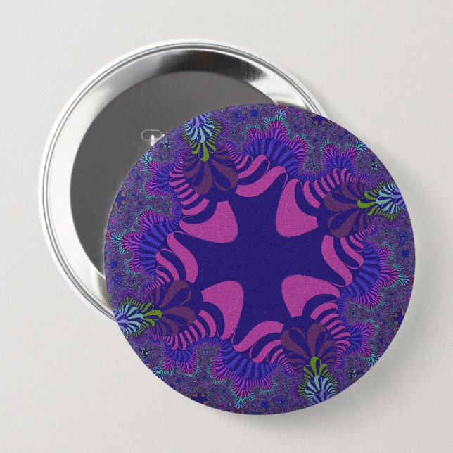 Custom Pink Purple Cross Huge Button (Front & Back)