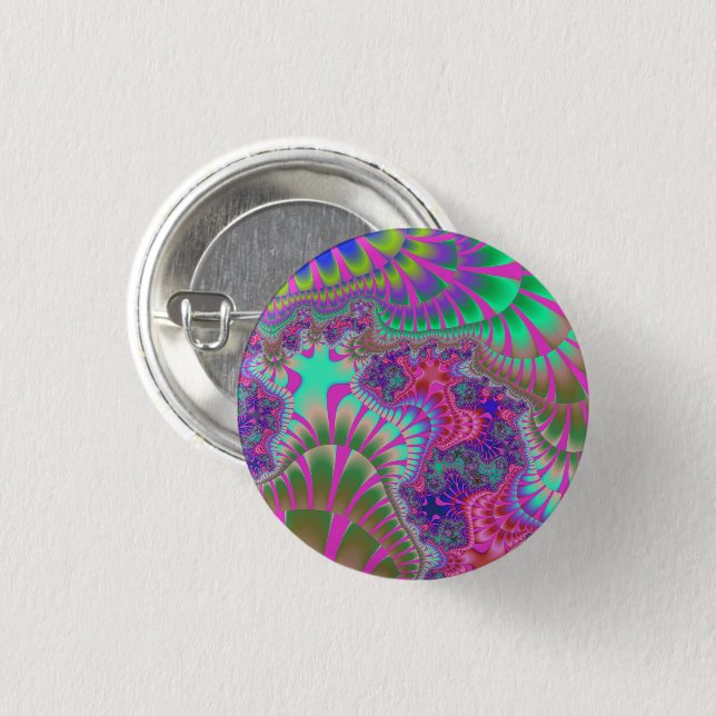 Custom Pink Purple Melt Small Button (Front & Back)