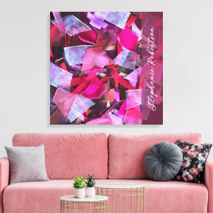 Custom Pink Purple Red Abstract 3D Effect Maximal Canvas Print