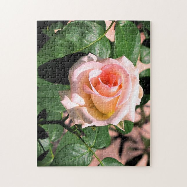 CUSTOM PINK ROSE ON VINE PUZZLE (Vertical)