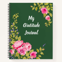 Custom Pink Roses Gratitude  Journal