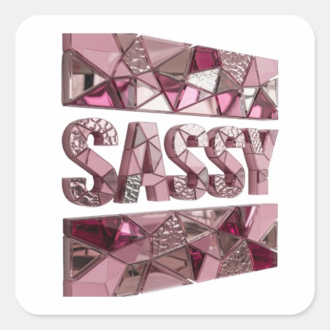 Custom Pink SASSY Label Design (Front)