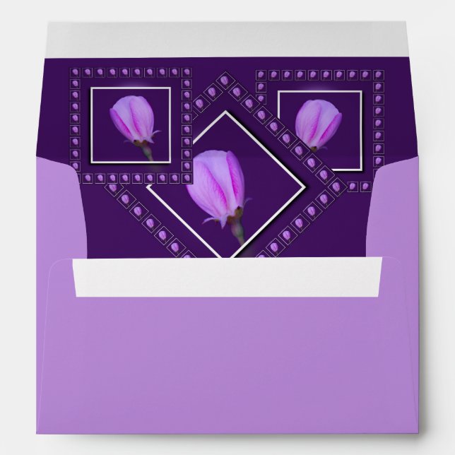 Custom Pink Spring Blossom Floral All Occasion Envelope (Back (Bottom))