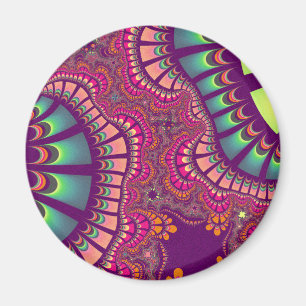 Custom Pink Teal Rainbow Remix Magnet