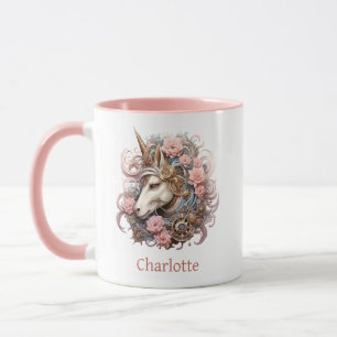 Custom Pink Unicorn Fancy Mug