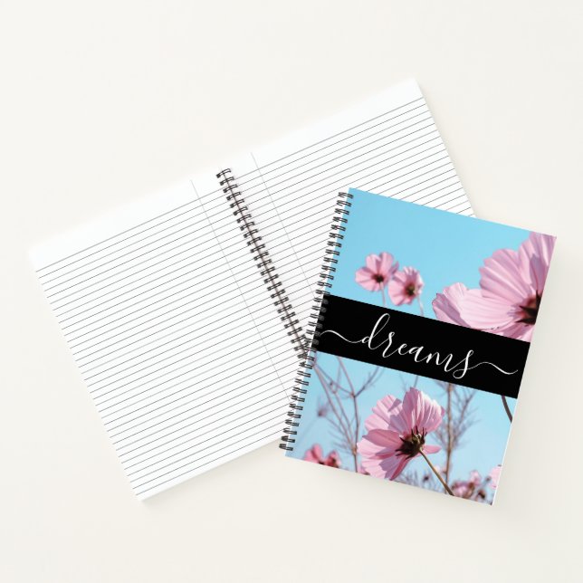 Custom Pink Wildflowers Dream Journal (Inside)