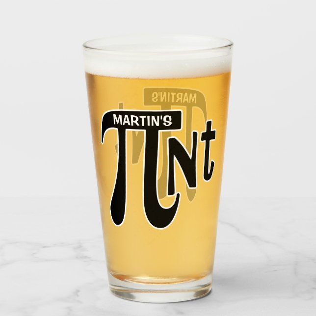 Custom Pint Pi Glass (Back Filled)