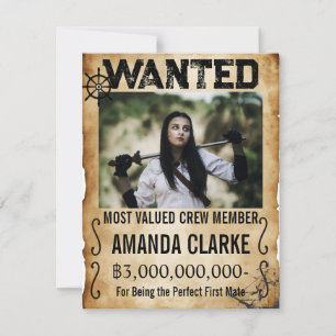 Custom Pirate Wanted Poster Bridesmaid Proposal Announcement