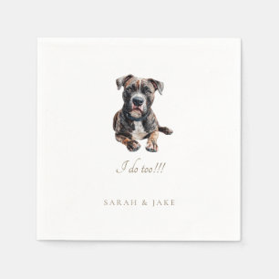 Custom Pit Bull Pet Wedding Napkins