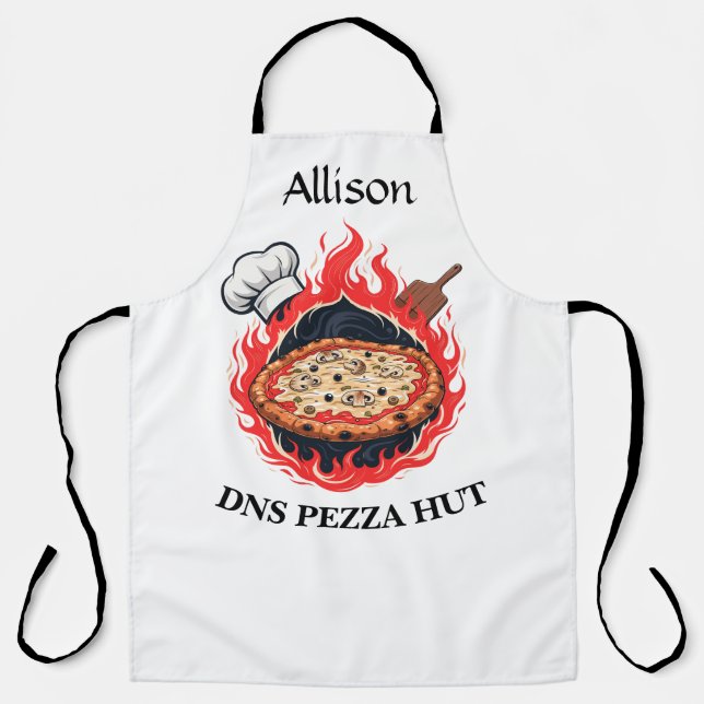 Custom Pizza Chef Apron | Personalised Pizzeria  (Front)