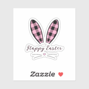 Custom plaid bunny ears Easter