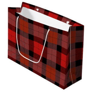 Custom plaid large gift bag