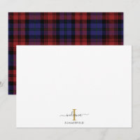 Custom Plaid Monogram Rustic Tartan 