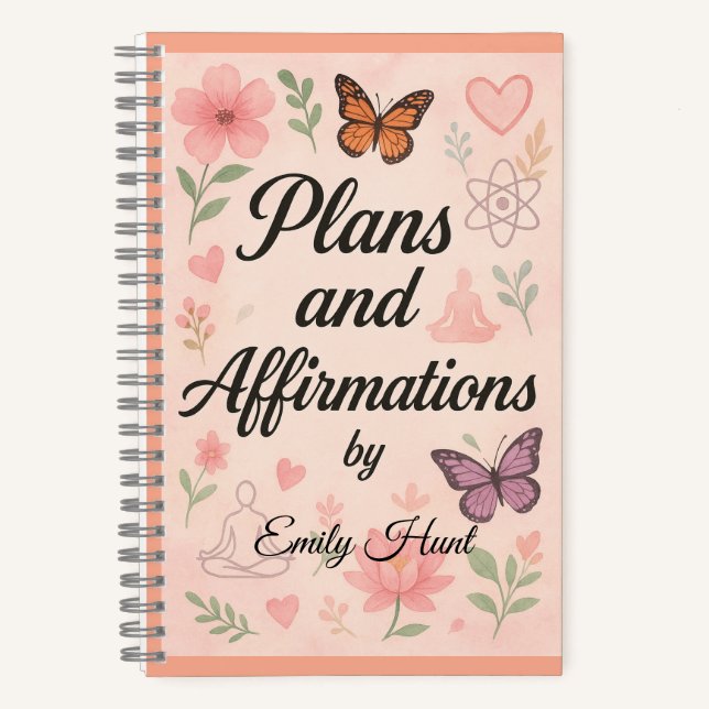 Custom Plans & Affirmations Notebook Gift (Front)