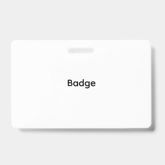 Custom | Plastic Badge - Horizontal ID Badge (Front)