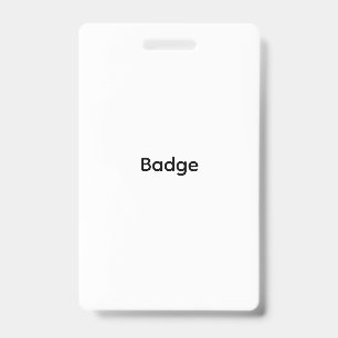 Custom   Plastic Badge - Vertical ID Badge