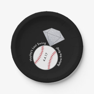 Custom Plates for Bachelorette- Baseball Theme