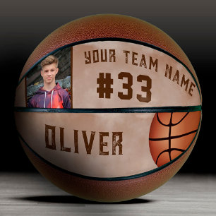 Custom Player Name & Number Team Name Photo Basketball