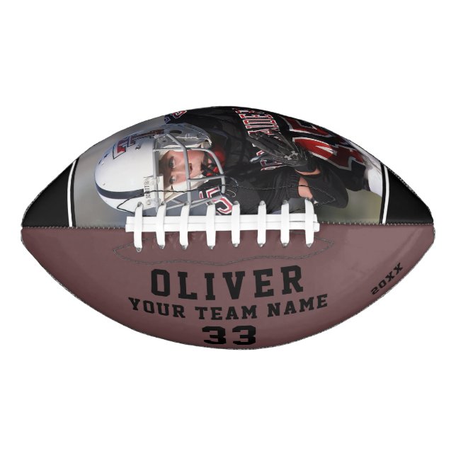 Custom Player Name Number Team Photo  Football (Front)