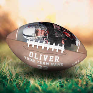 Custom Player Name Number Team Photo Football