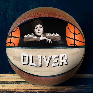 Custom Player Name Wood Floor Photo  Basketball