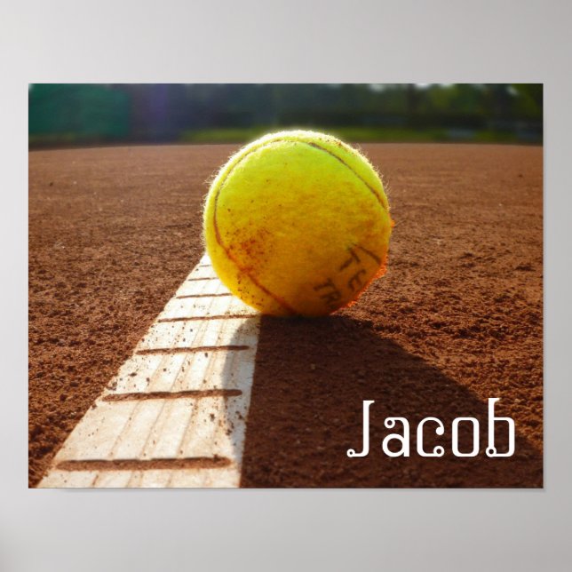 Custom player or team name tennis photo poster (Front)