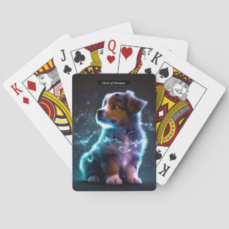 Custom Playing Cards Vibrant Adorable Puppy Deck