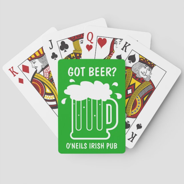 Custom playing cards with funny beer logo (Back)
