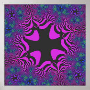 Custom Plum Purple Cross Poster