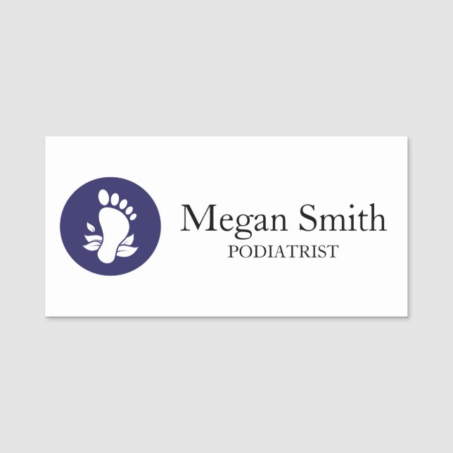 Custom Podiatrist Foot Care Clinic Name Title Tag (Front)