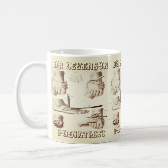 Custom Podiatrist Vintage Coffee Mug (Left)