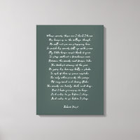 Custom Poem Print on Canvas
