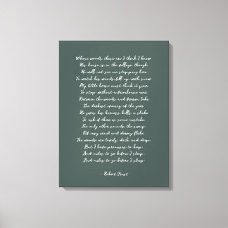 Custom Poem Print on Canvas
