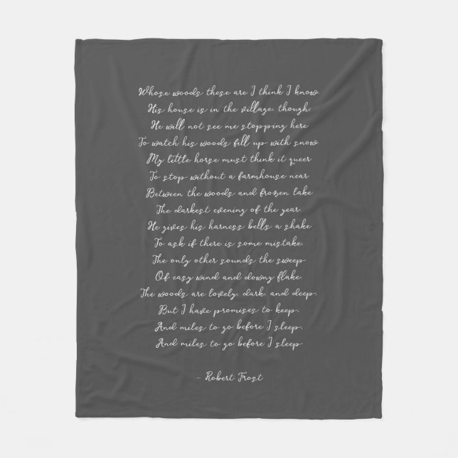 Custom Poem Song Lyric Quote  Fleece Blanket (Front)