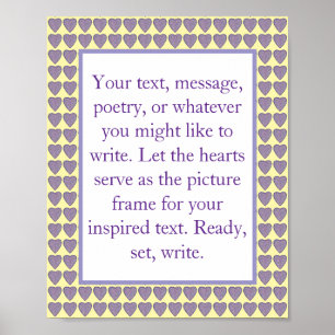 Custom pointillism heart frame posters