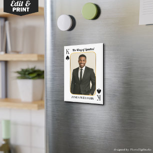 Custom Poker Card with Photo, The King of Spades Magnet