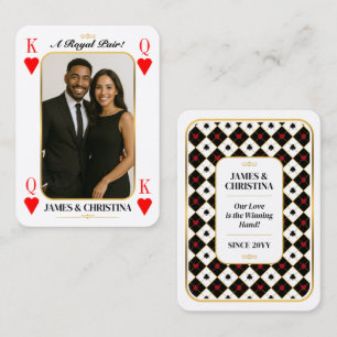 Custom Poker Cards, Royal Pair Couple Gift Calling Card