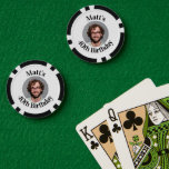 Custom Poker Chips Birthday Favour<br><div class="desc">Celebrate in style with personalised poker chips featuring a photo and custom text for a milestone birthday. Perfect for a casino-themed party,  40th birthday bash,  or fun party favour,  these chips double as unique keepsakes for guests to take home. Ideal for game nights or poker-themed events!</div>