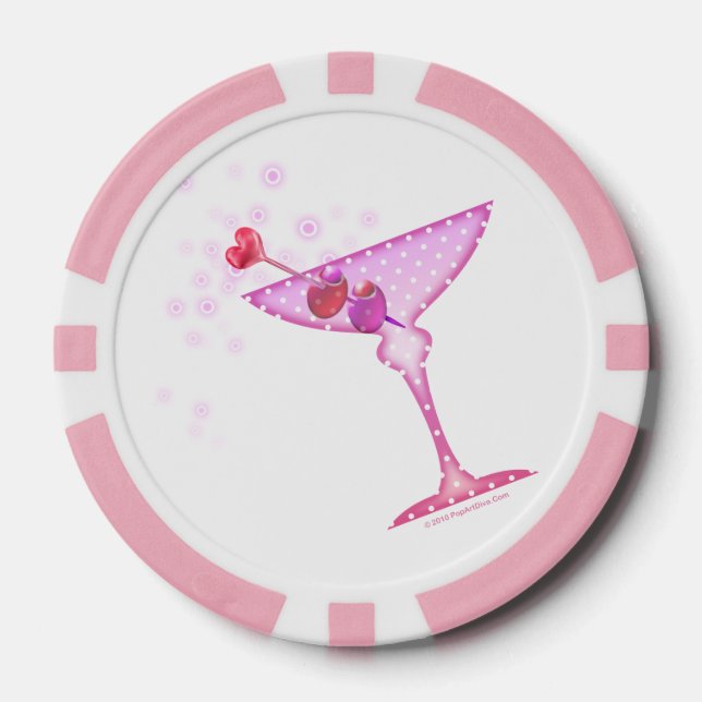 CUSTOM POKER CHIPS - PINK MARTINI (Front)