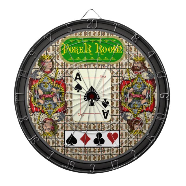 Custom Poker Room Dartboard (Front)