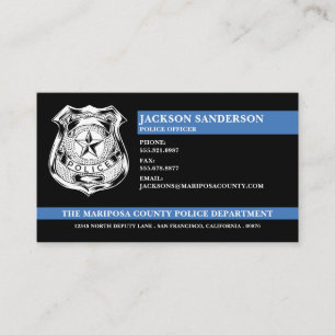 Custom Police Department Law Enforcement Logo Business Card