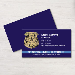 Custom Police Department Law Enforcement Logo Business Card