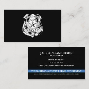Custom Police Department Law Enforcement Logo Business Card
