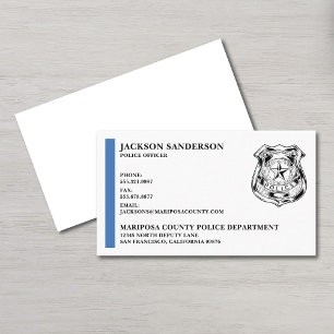 Custom Police Officer Department Law Enforcement Business Card