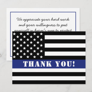 Custom Police Officer Law Enforcement Appreciation Thank You Card