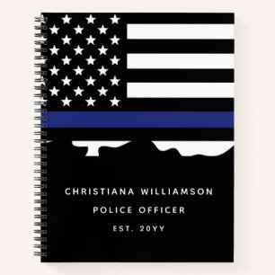 Custom Police Officer Police Academy Graduation  Notebook