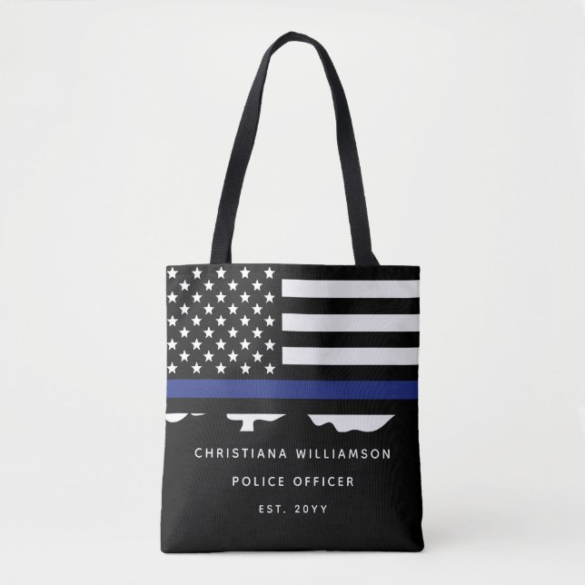 Custom Police Officer Police Academy Graduation  Tote Bag (Front)